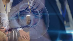 Interacting with animation and futuristic data overlay, business professional working. Technology, innovation, digital, interface, corporate, analytics - Powered by Shutterstock - Get 15% off with code: PIKWIZARD15