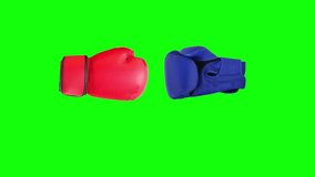 Boxing gloves making a high-five gesture signifying that there is a boxing match that day, with a green screen background. - Powered by Shutterstock - Get 15% off with code: PIKWIZARD15