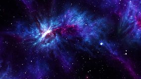 Abstract Fractal Universe Space Looping Background, nebula, galaxies Fly through large clusters of stars and galaxies to the far reaches of the universe. - Powered by Shutterstock - Get 15% off with code: PIKWIZARD15