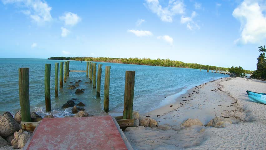 Sombrero beach in Marathon Key at dawn. Florida, USA