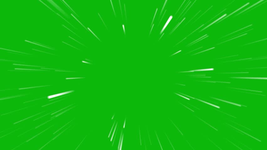 Speed line background animation on green screen, flash action, concentrated lines, green screen explosion background