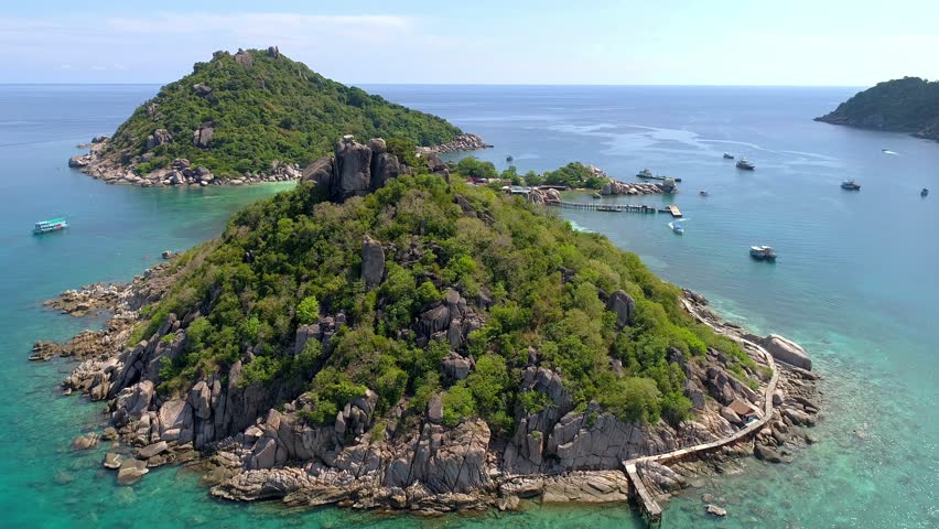Thailand Beach Aerial View. High quality 4k footage