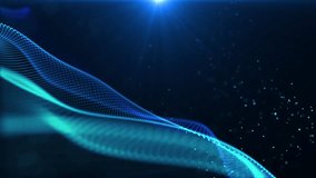 Blue smooth futuristic abstract waving shape evolving in a seamless loop. Elegant abstract technology composition. - Powered by Shutterstock - Get 15% off with code: PIKWIZARD15