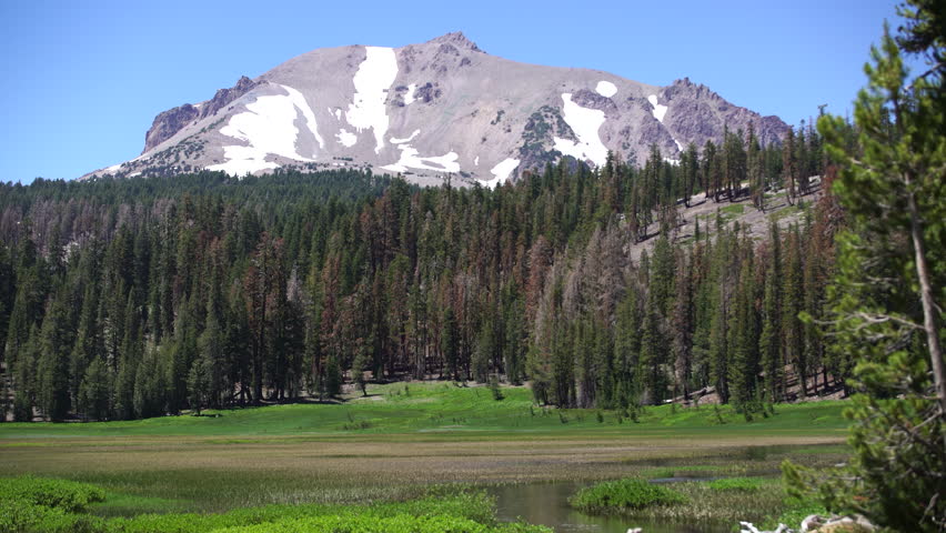 Lassen Volcanic National Park Lassen Peak and Kings Creek Meadow California USA