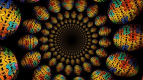 spheres created with multicolour bicycle chain rotated on dark background in an infinite depth spiral descending effect animation, world in motion optical illusions - Powered by Shutterstock - Get 15% off with code: PIKWIZARD15