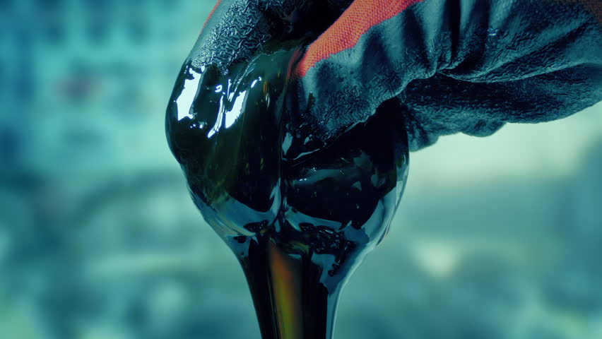 Crude Oil Examined By Petroleum Engineer
