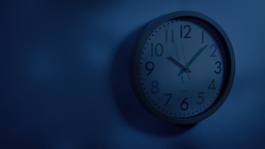 Scary Shadows Over Bedroom Wall Clock, Bad Dreams Concept