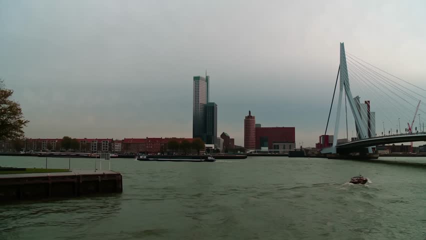 Nieuwe Maas river, Rotterdam Netherlands