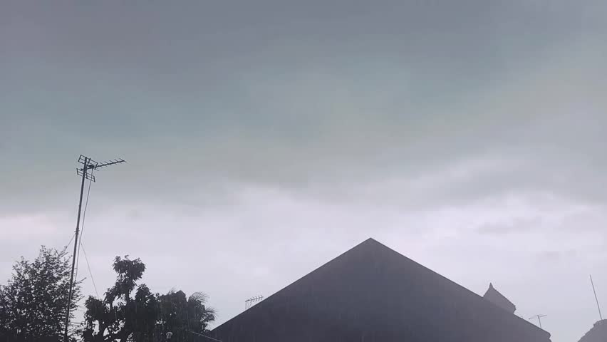 cloudy sky in the smll town 