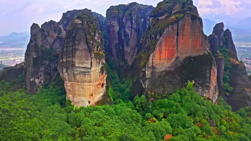 Picturesque cliff mountains of Meteora Kalambaka Greece