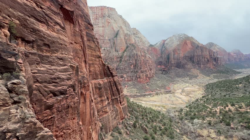 Beautiful landscape of Zion National Parks, breathtaking Red Rocks mountains