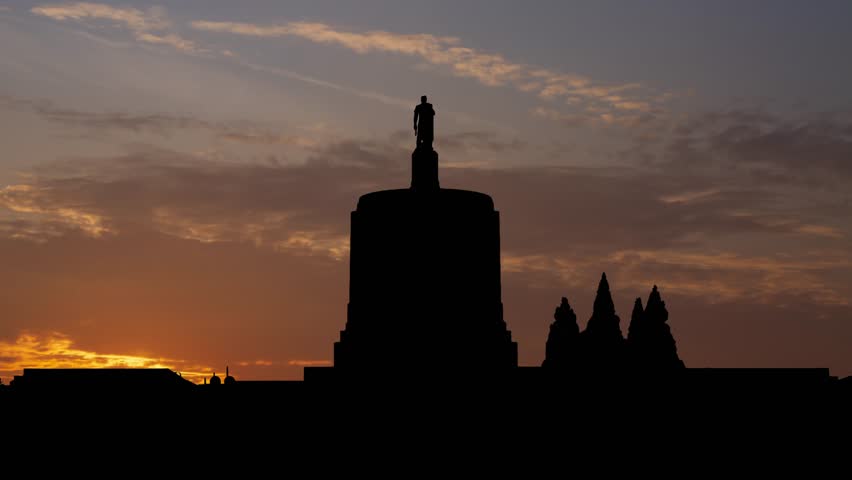 Oregon State Capital Building: Time Lapse at Sunrise with Beautiful Sky, Salem, USA