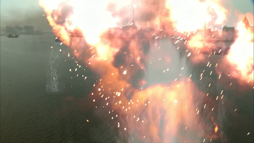 Military Aircraft Dropping Bombs Into The Water Video