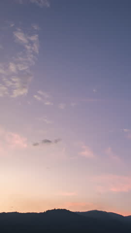 Twilight and dawn sky with cumulus cloud time lapse in an evening 4k footage.