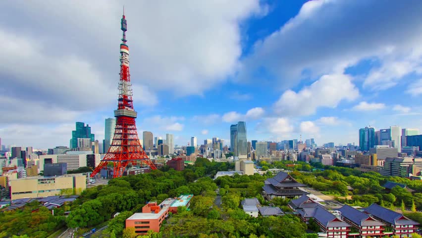 Amazing view of Tokyo Tower in 4K 