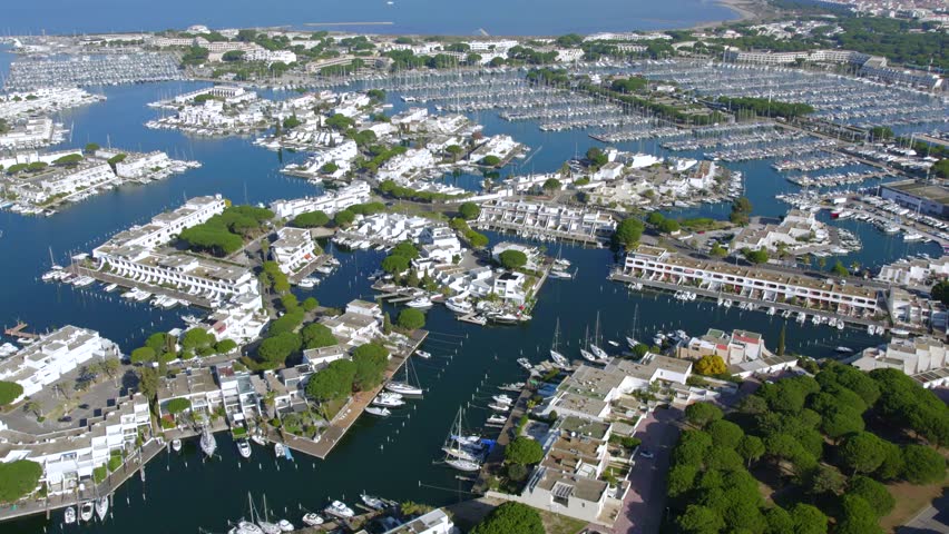 Aerial view of Port Camargue Marina in France