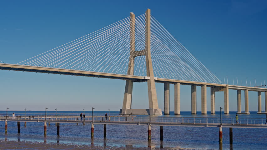 Vasco da Gama Bridge. Lisbon, Portugal