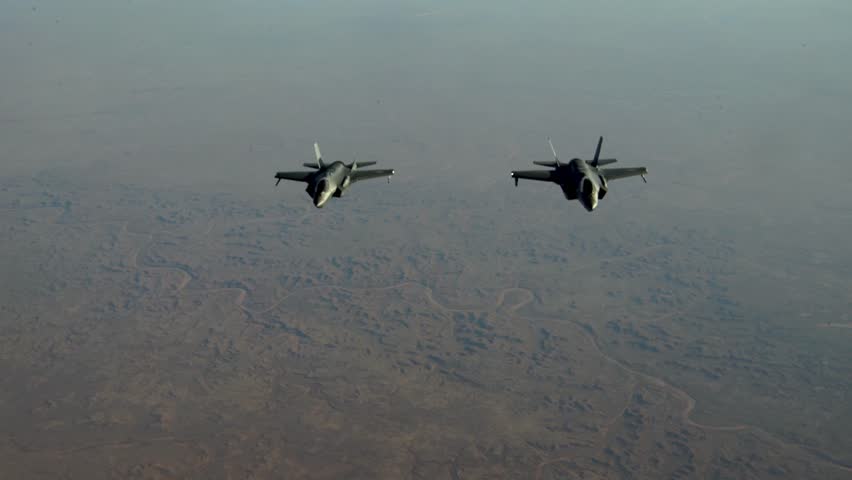 F-35 Lightning II Performs Aerial Refueling In Al Dhafra Air Base, United Arab Emirates
