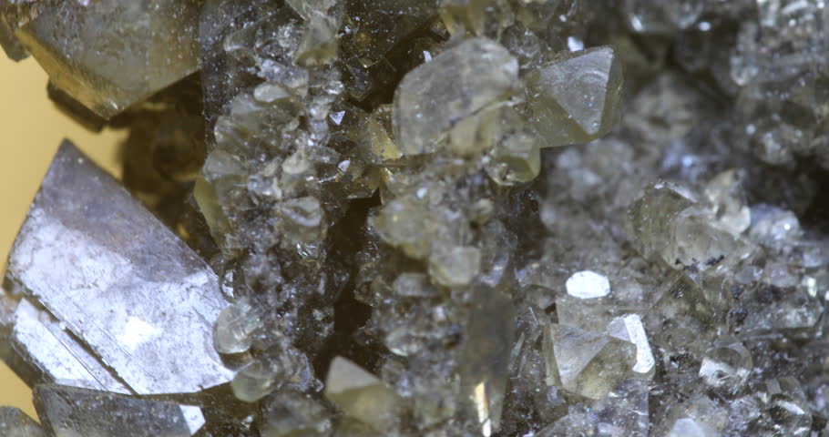 little Barite crystals in close-up