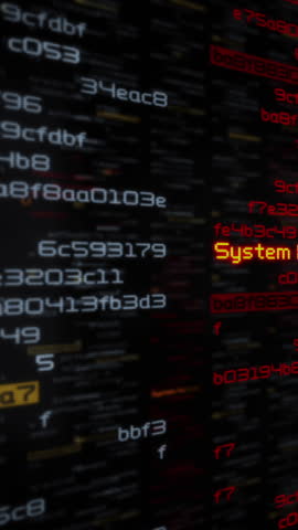 Computer security concept. Perfect to illustrate: cybercrime, system safety breach, virus and malware detection, attack detected and system hacked. Technology background. 360. Black.