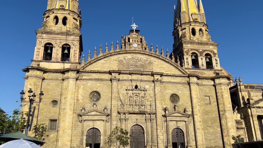 Front of the Cathedral of Guadalajara, Jalisco, Mexico