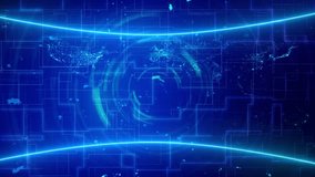 Technology security key animation rotating circle. Lock Icon Digital Global Technology Cyber security Concept. - Powered by Shutterstock - Get 15% off with code: PIKWIZARD15