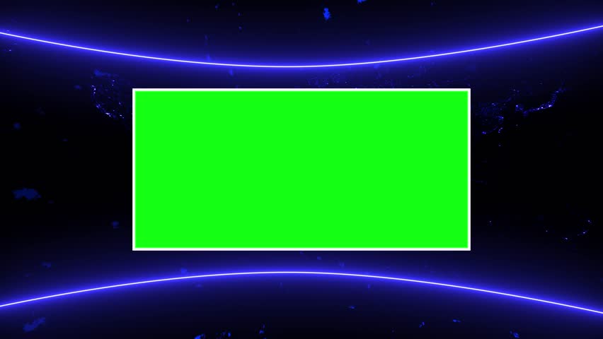 World breaking news Studio with green screen Background for stock market news report and breaking news on world live report. 3D map with Stock market Global earth map rotating Digital animation.