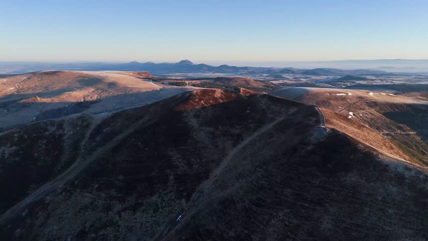 Landscape in Mont-dore mountain in Puy de Sancy in auvergne