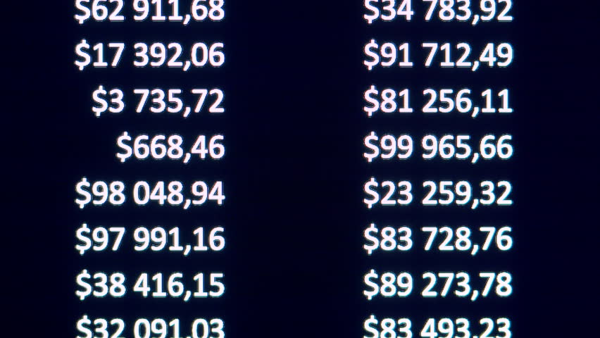 Finance data, Close-up of financial cash flow stocks bitcoin data on PC screen. Tax report year declaration.