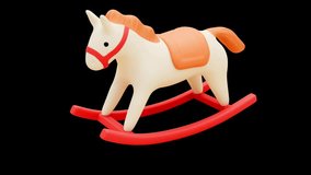 3d toy rocking horse, toy pony rocking animation loop - Powered by Shutterstock - Get 15% off with code: PIKWIZARD15