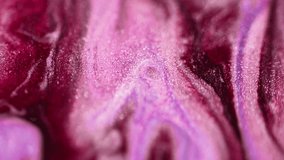 Sparkling paint leak. Wet glitter flow. Defocused magenta pink purple color shiny particles texture acrylic ink wave motion abstract art background with bokeh light. - Powered by Shutterstock - Get 15% off with code: PIKWIZARD15