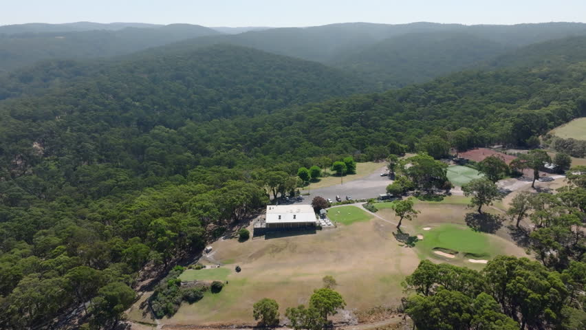 AERIAL Landscape Of The Otway National Park Near Lorne, Australia
