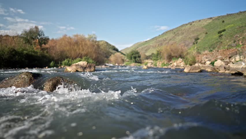 Water flow in the Jordan River