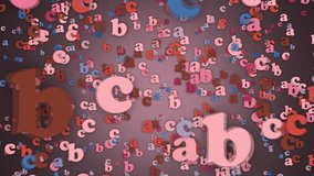 Colorful Alphabet Characters Floating in Abstract Digital Art Composition. An abstract digital artwork featuring vibrant three-dimensional alphabet letters in various colors floating - Powered by Shutterstock - Get 15% off with code: PIKWIZARD15