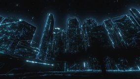 Smart city concept with abstract infographics. Artificial intelligence technology, digital city, data communication, 5g networks - Powered by Shutterstock - Get 15% off with code: PIKWIZARD15