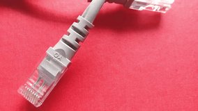 UTP Cat6 LAN internet network cable fiber optic and Ethernet port data link connect to cloud computing server networking devices system to switch or hub modem router. Isolated white backgrounds - Powered by Shutterstock - Get 15% off with code: PIKWIZARD15