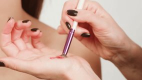 Beauty shot of woman makeup artist applying foundation bb cream on previously applied moisturizing young woman face close-up. Concept of skincare, cosmetics, make up, beauty - Powered by Shutterstock - Get 15% off with code: PIKWIZARD15