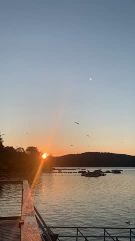 Adirondacks scenery and sunrise lake views 