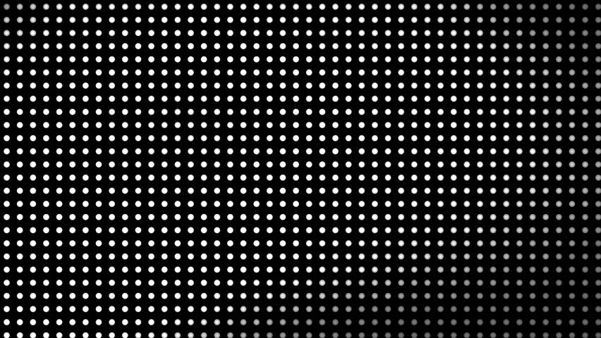 black and white halftone dotted animation, texture overlay for retro vintage effect, point art pattern motion