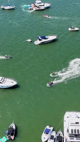 Boats gather for Australia Day festivities