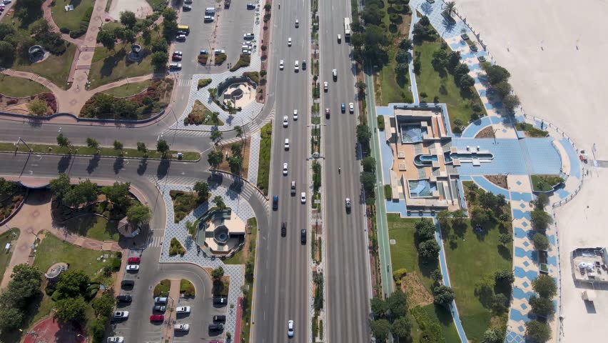 Abu Dhabi - UAE Corniche (Break Water) and Marina, Ettihad Towers, Marina Mall and Presidential Palace - Drone Video