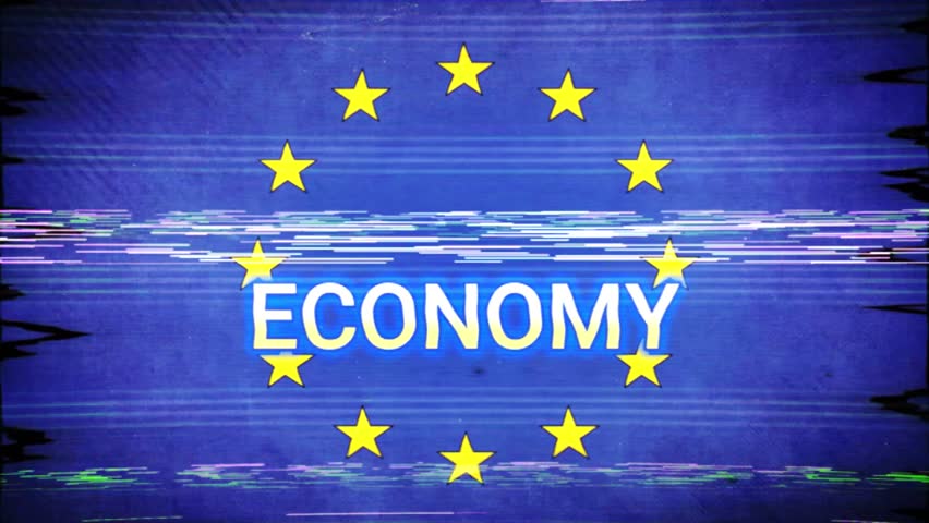 Flag of the European Union EU and disruption as a symbol of the crisis in the European economy - Powered by Shutterstock - Get 15% off with code: PIKWIZARD15