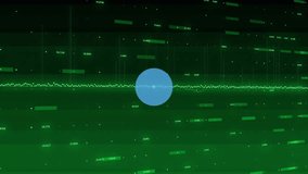 Digital network of music and data icons over glowing green globe animation. Global, connectivity, futuristic, technology, communication - Powered by Shutterstock - Get 15% off with code: PIKWIZARD15