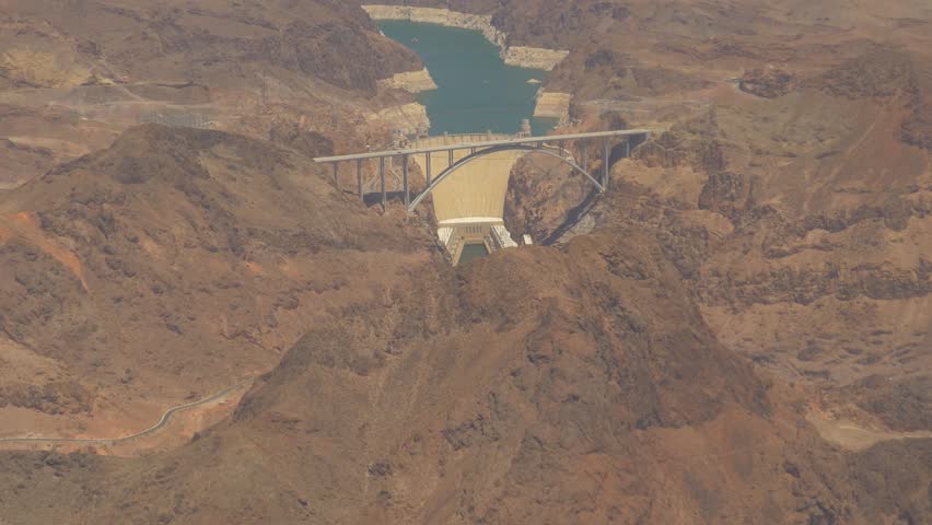 Aerial Footage of the Hoover Dam 4k Video