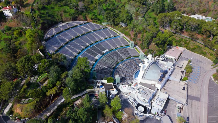 Aerial View of Hollywood Bowl Amphitheater in Los Angeles