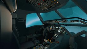 Futuristic Aircraft Cockpit with Digital Displays and Holographic Scanner. 3D Illustration - Powered by Shutterstock - Get 15% off with code: PIKWIZARD15
