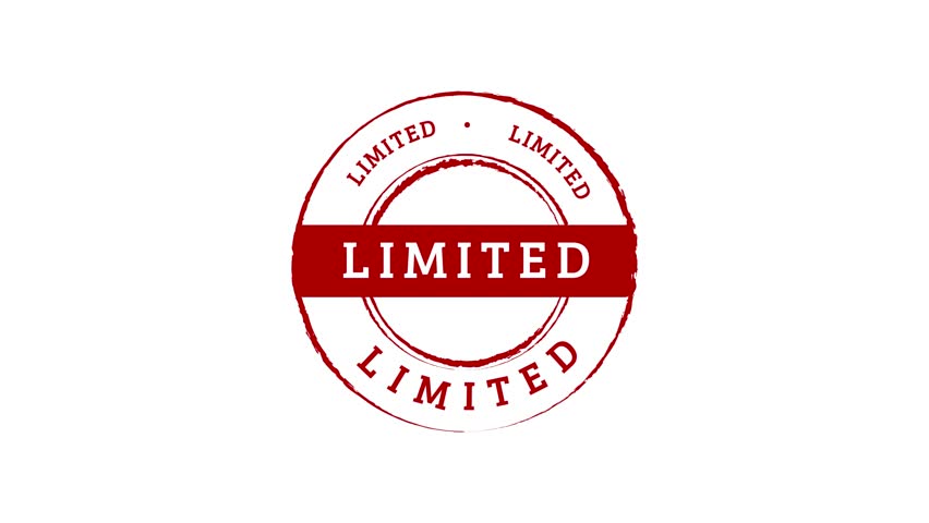 Limited stamp seal mark badge of limitation access to product animated