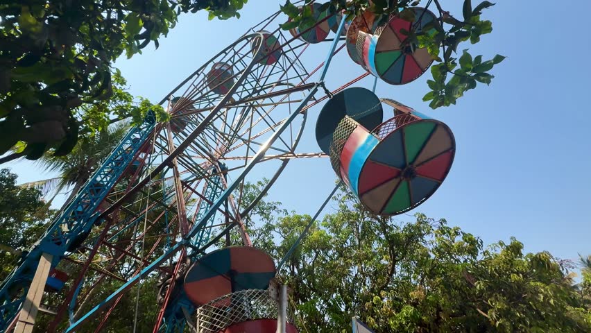 Thane: 15th March 2025: Beautiful view of the ride at Tiku Jini Wadi waterpark and amusement park.
