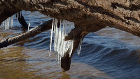 Drops Water From Melting Icicles. Coming Spring Shiny Clear Ice On March. Spring Warm Melting Icicles. Winter End Warming Weather. Early Spring Season Warm Day. Drop Of Meltwater In Icicles Winter End - Powered by Shutterstock - Get 15% off with code: PIKWIZARD15