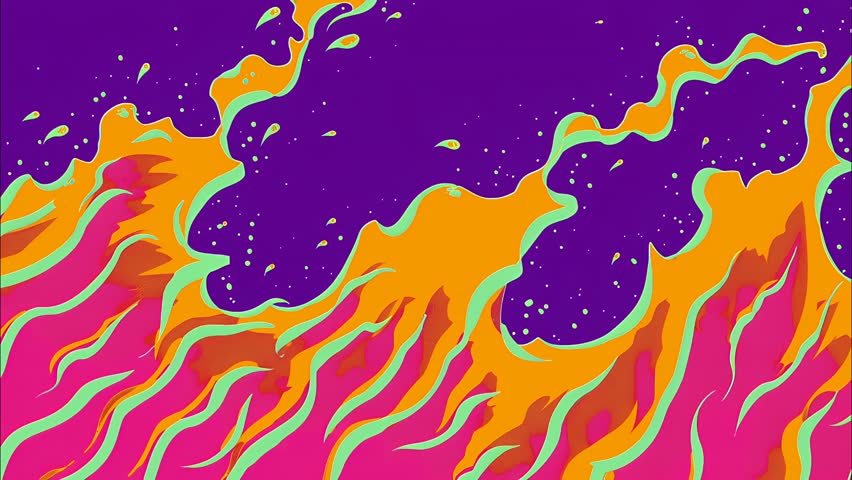 Seamless looping cartoon-style animated background with a vibrant, colorful, and dynamic look. Perfect for motion graphics, comics, anime aesthetics, and creative design projects.